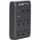 Eaton Tripp Lite Series Protect It! 6-Outlet Surge Protector - 5-15R Outlets, USB-C and USB-A Ports, 5-15P Direct Plug-In, 1080 Joules, Black