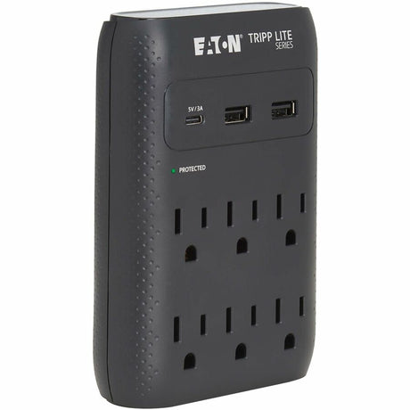 Eaton Tripp Lite Series Protect It! 6-Outlet Surge Protector - 5-15R Outlets, USB-C and USB-A Ports, 5-15P Direct Plug-In, 1080 Joules, Black