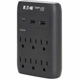 Eaton Tripp Lite Series Protect It! 6-Outlet Surge Protector - 5-15R Outlets, USB-C and USB-A Ports, 5-15P Direct Plug-In, 1080 Joules, Black