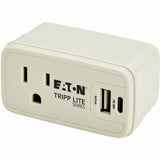 Eaton Tripp Lite Series Power It! 1-Outlet Universal Travel Charger and Power Strip - 5-15R Outlet, USB-C and USB-A Ports, 32W PD Charging, 5-15P Direct Plug-In, Gray