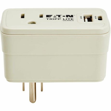 Eaton Tripp Lite Series Power It! 1-Outlet Universal Travel Charger and Power Strip - 5-15R Outlet, USB-C and USB-A Ports, 32W PD Charging, 5-15P Direct Plug-In, Gray