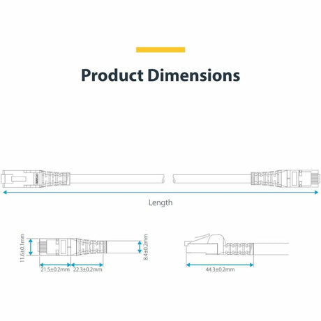 StarTech.com 3ft Blue CAT8 Ethernet Cable, Snagless RJ45, 25G/40G 2000MHz, 100W PoE, S/FTP, 26AWG Pure Bare Copper, LSZH Network Patch Cord