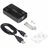 StarTech.com USB Galvanic Isolator Up To 6KV, Electrical Noise Isolator, IP40, DIN Rail Mount, Isolated Power Filter, USB 2.0 (12Mbps)/TAA