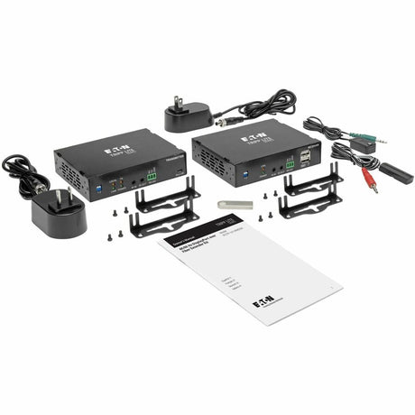 Eaton Tripp Lite Series DisplayPort over Fiber Extender Kit, Transmitter/Receiver, 4K 60 Hz, 4:4:4, RS-232, IR, Multimode LC, 985 ft. (300 m), TAA