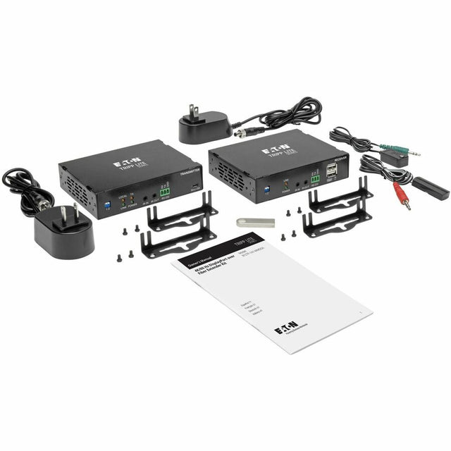 Eaton Tripp Lite Series DisplayPort over Fiber Extender Kit, Transmitter/Receiver, 4K 60 Hz, 4:4:4, RS-232, IR, Multimode LC, 985 ft. (300 m), TAA