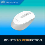 Adesso Wireless Mouse with AI CoPilot Shortcut Button (White)