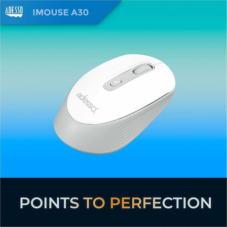 Adesso Wireless Mouse with AI CoPilot Shortcut Button (White)