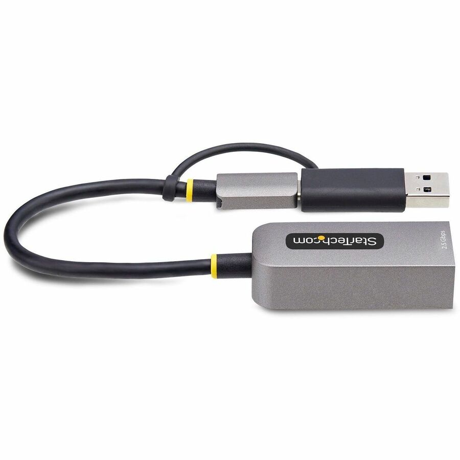 StarTech.com 2.5GbE USB-C to Ethernet Adapter with USB-A Converter, NBASE-T NIC, USB 3.0 Type-C 2.5/1G Multi Speed Network, USB 3.1 RJ45