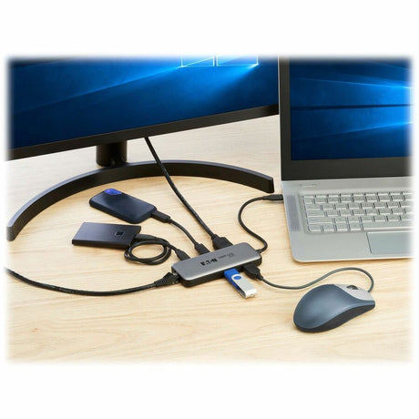 Eaton Tripp Lite Series USB-C Multiport Adapter - 4K 60 Hz HDMI, USB 3.2 Gen 2 Hub Ports, GbE, 100W PD Charging, HDR, HDCP 2.2
