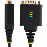 StarTech.com 1ft (30cm) USB to Serial Adapter Cable, COM Retention, FTDI, DB9 RS232, Interchangeable DB9 Nuts/Screws, Windows/macOS/Linux