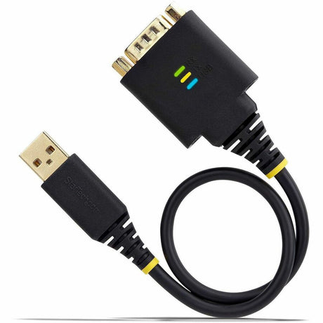 StarTech.com 1ft (30cm) USB to Serial Adapter Cable, COM Retention, FTDI, DB9 RS232, Interchangeable DB9 Nuts/Screws, Windows/macOS/Linux