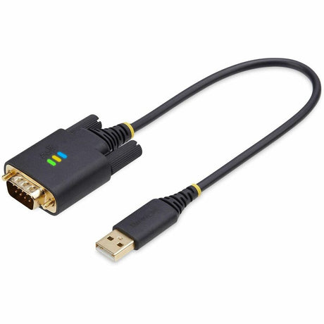 StarTech.com 1ft (30cm) USB to Serial Adapter Cable, COM Retention, FTDI, DB9 RS232, Interchangeable DB9 Nuts/Screws, Windows/macOS/Linux
