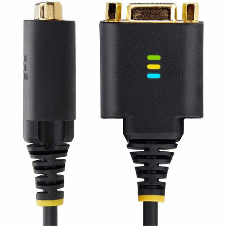 StarTech.com 1ft/30cm USB to Null Modem Serial Adapter Cable, COM Retention, FTDI, RS232, Changeable DB9 Nuts/Screws, Windows/macOS/Linux