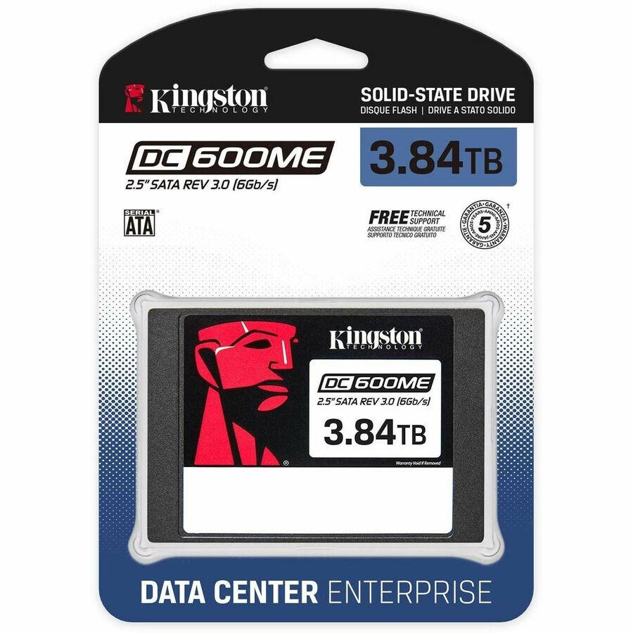 Kingston DC600ME 3.84 TB Solid State Drive - 2.5" Internal - SATA (SATA/600) - Mixed Use