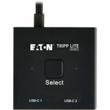 Eaton Tripp Lite Series 2x1 Bi-Directional USB-C Switch - 8K 60 Hz Video, HDCP Passthrough, USB 3.2 Gen 2, 100W PD Charging, Black
