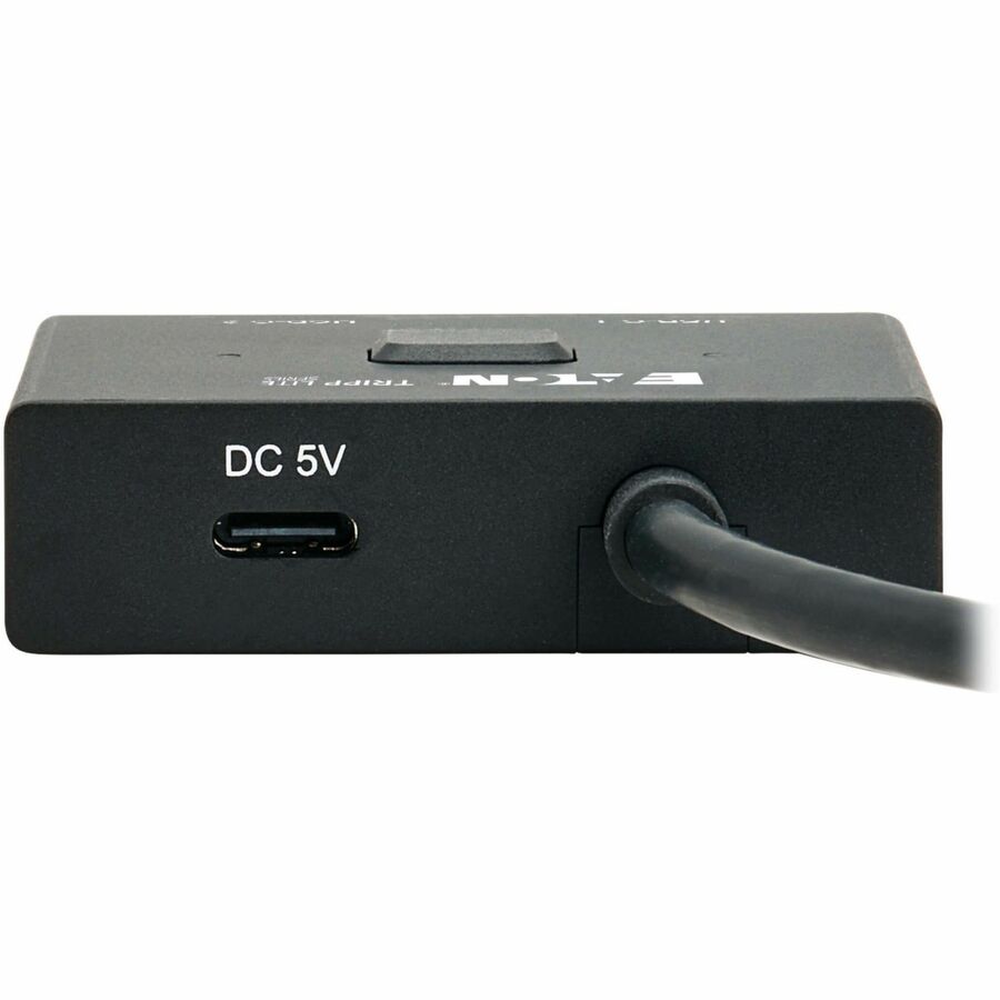 Eaton Tripp Lite Series 2x1 Bi-Directional USB-C Switch - 8K 60 Hz Video, HDCP Passthrough, USB 3.2 Gen 2, 100W PD Charging, Black