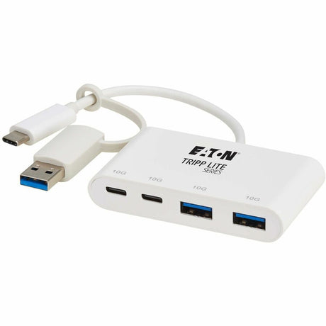 Eaton Tripp Lite Series 4-Port USB-C Hub - USB 3.2 Gen 2 (10 Gbps), 2 USB-A & 2 USB-C Ports, Thunderbolt 3, White