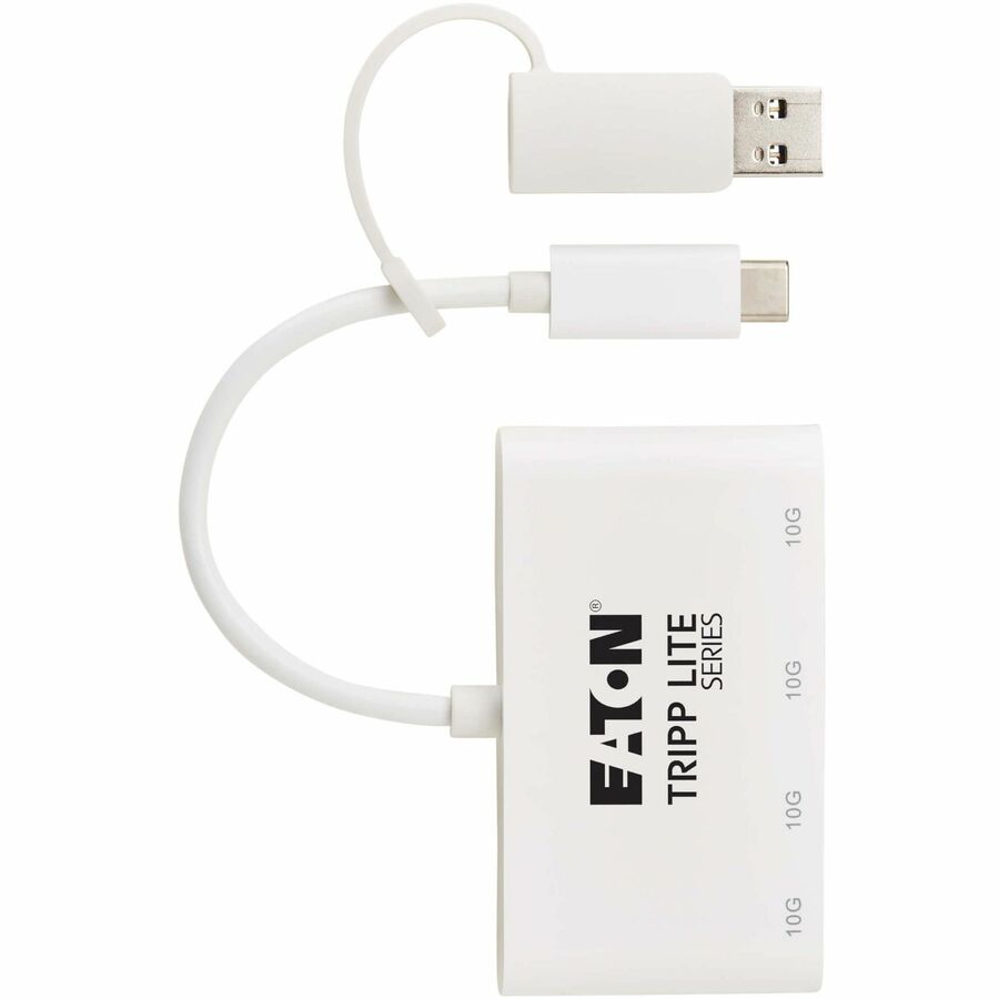 Eaton Tripp Lite Series 4-Port USB-C Hub - USB 3.2 Gen 2 (10 Gbps), 2 USB-A & 2 USB-C Ports, Thunderbolt 3, White