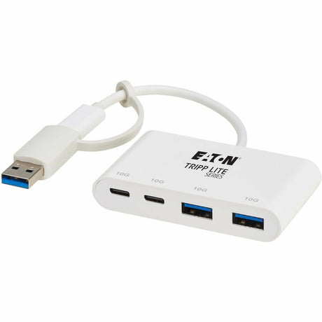 Eaton Tripp Lite Series 4-Port USB-C Hub - USB 3.2 Gen 2 (10 Gbps), 2 USB-A & 2 USB-C Ports, Thunderbolt 3, White