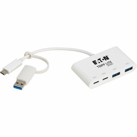 Eaton Tripp Lite Series 4-Port USB-C Hub - USB 3.2 Gen 2 (10 Gbps), 2 USB-A & 2 USB-C Ports, Thunderbolt 3, White