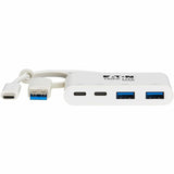 Eaton Tripp Lite Series 4-Port USB-C Hub - USB 3.2 Gen 2 (10 Gbps), 2 USB-A & 2 USB-C Ports, Thunderbolt 3, White