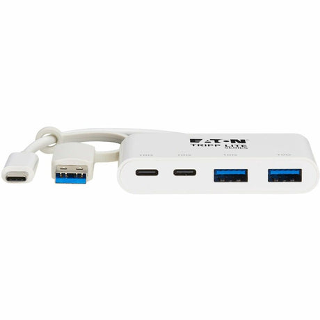 Eaton Tripp Lite Series 4-Port USB-C Hub - USB 3.2 Gen 2 (10 Gbps), 2 USB-A & 2 USB-C Ports, Thunderbolt 3, White