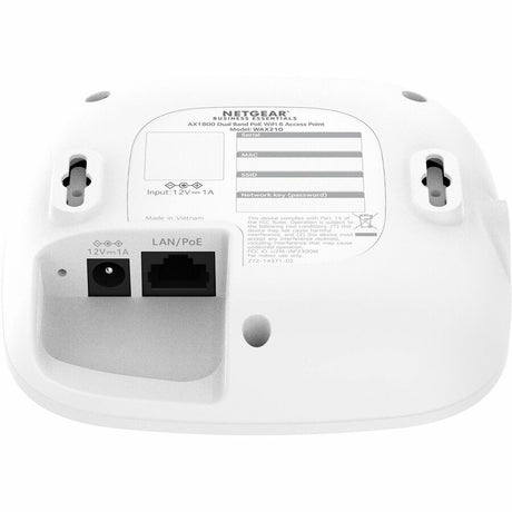 Netgear WAX210 Dual Band IEEE 802.11 a/b/g/n/ac/ax/e 1.80 Gbit/s Wireless Access Point - Indoor