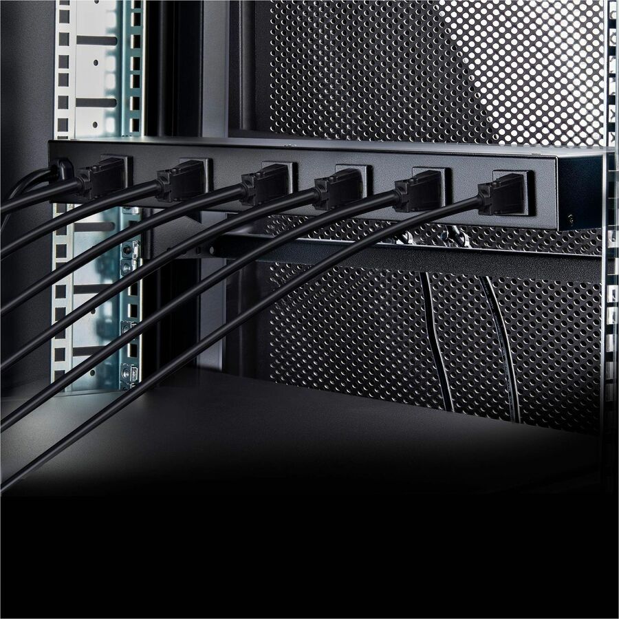 StarTech.com 8-Outlet Horizontal Rack Mount PDU, 1U Server Power Distribution Strip w/Surge Protector, 125V/15A, 8ft/2.4m Power Cord, TAA