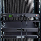 StarTech.com 12-Outlet Horizontal Rack Mount Metered PDU, 1U Server Power Strip w/Surge Protector, 125V/15A, 8ft (2.4m) Power Cord, TAA