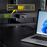 StarTech.com 16-Outlet Horizontal Rack Mount Metered PDU, 1U Server Power Strip w/Surge Protector, 125V/15A, 8ft (2.4m) Power Cord, TAA