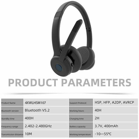 4XEM Bluetooth Wireless Office Dual Speaker Headset