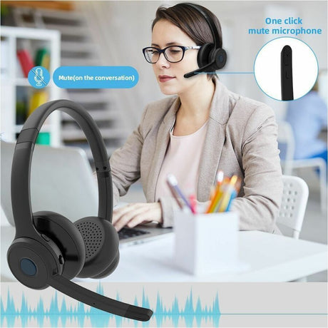 4XEM Bluetooth Wireless Office Dual Speaker Headset