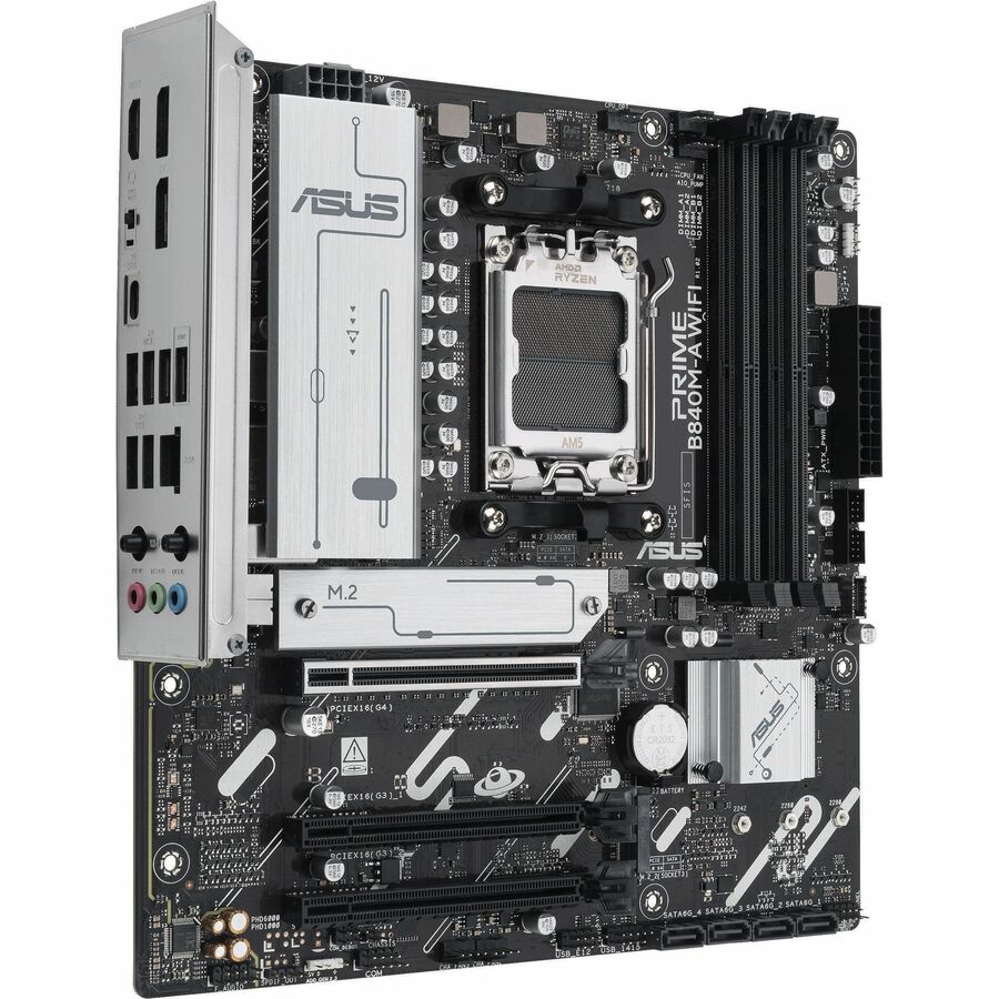 Asus Prime B840M-A WIFI-CSM Gaming Desktop Motherboard - AMD B840 Chipset - Socket AM5 - Micro ATX