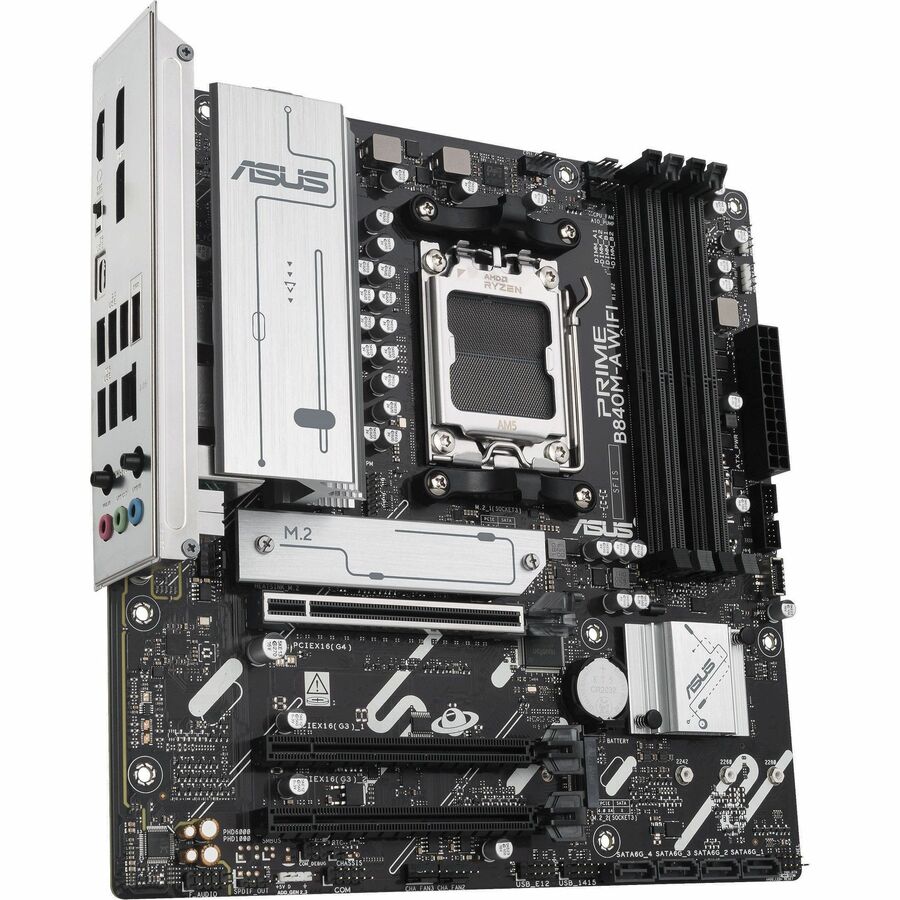 Asus Prime B840M-A WIFI-CSM Gaming Desktop Motherboard - AMD B840 Chipset - Socket AM5 - Micro ATX