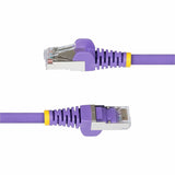 StarTech.com 1ft Purple CAT6a Ethernet Cable, Snagless RJ45, 10G, 100W PoE, S/FTP, LSZH, 27AWG Pure Copper, 500MHz, Shielded Network Cord