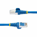 StarTech.com 1ft CAT6a Ethernet Cable, Blue Low Smoke Zero Halogen (LSZH) 10 GbE 100W PoE S/FTP Snagless RJ-45 Network Patch Cord