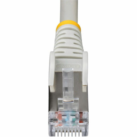 StarTech.com 50ft Gray CAT6a Ethernet Cable, Snagless RJ45, 10G, 100W PoE, S/FTP, LSZH, 27AWG Pure Copper, 500MHz, Shielded Network Cord