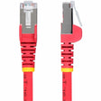 StarTech.com 50ft Red CAT6a Ethernet Cable, Snagless RJ45, 10G, 100W PoE, S/FTP, LSZH, 27AWG Pure Copper, 500MHz, Shielded Network Cord