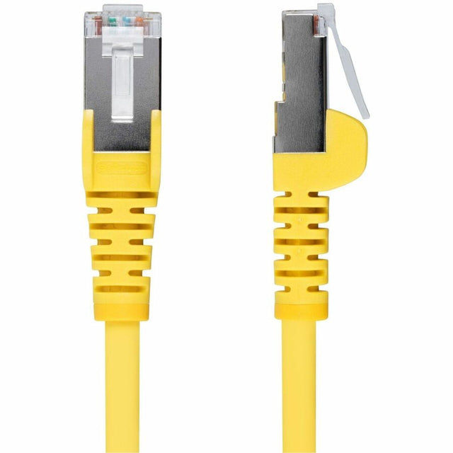 StarTech.com 1ft Yellow CAT6a Ethernet Cable, Snagless RJ45, 10G, 100W PoE, S/FTP, LSZH, 27AWG Pure Copper, 500MHz, Shielded Network Cord