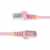 StarTech.com 1ft Pink CAT6a Ethernet Cable, Snagless RJ45, 10G, 100W PoE, S/FTP, LSZH, 27AWG Pure Copper, 500MHz, Shielded Network Patch Cord