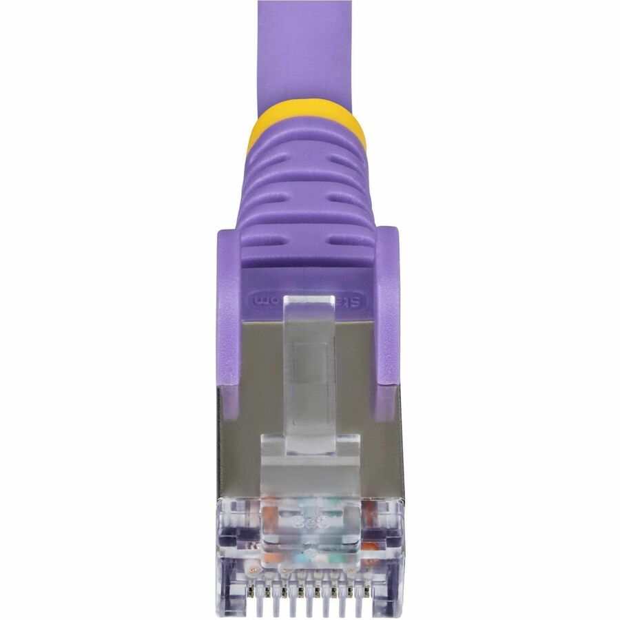 StarTech.com 10ft Purple CAT6a Ethernet Cable, Snagless RJ45, 10G, 100W PoE, S/FTP, LSZH, 27AWG Bare Copper, 500MHz, Shielded Network Cord