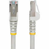 StarTech.com 25ft Gray CAT6a Ethernet Cable, Snagless RJ45, 10G, 100W PoE, S/FTP, LSZH, 27AWG Bare Copper, 500MHz, Shielded Network Cord