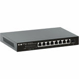 Eaton Tripp Lite Series 8-Port 2.5 Gbps Desktop Gigabit Ethernet Unmanaged Switch with PoE+ Pass-Through, 100W, Metal Enclosure, TAA