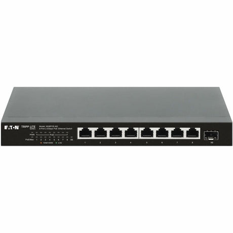 Eaton Tripp Lite Series 8-Port 2.5 Gbps Desktop Gigabit Ethernet Unmanaged Switch with PoE+ Pass-Through, 100W, Metal Enclosure, TAA