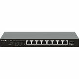 Eaton Tripp Lite Series 8-Port 2.5 Gbps Desktop Gigabit Ethernet Unmanaged Switch with PoE+ Pass-Through, 100W, Metal Enclosure, TAA