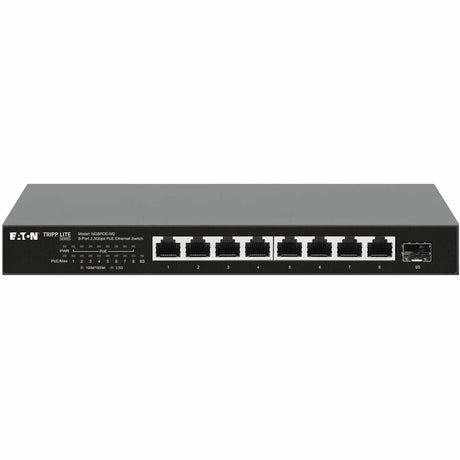 Eaton Tripp Lite Series 8-Port 2.5 Gbps Desktop Gigabit Ethernet Unmanaged Switch with PoE+ Pass-Through, 100W, Metal Enclosure, TAA