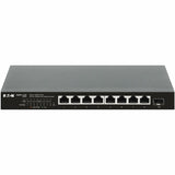 Eaton Tripp Lite Series 8-Port 2.5 Gbps Desktop Gigabit Ethernet Unmanaged Switch with PoE+ Pass-Through, 100W, Metal Enclosure, TAA