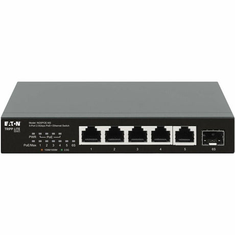 Eaton Tripp Lite Series 5-Port 2.5 Gbps Desktop Gigabit Ethernet Unmanaged Switch with PoE+ Pass-Through, 70W, Metal Enclosure, TAA