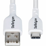 StarTech.com 10ft (3m) USB-A to USB-C Charging Cable, Charge & Sync, 3A, USB 2.0, TPE Jacket - White USB Charging Cord