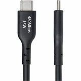 StarTech.com 10ft (3m) USB-A to USB-C Charging Cable, Charge & Sync, 3A, USB 2.0, TPE Jacket - Black USB Charging Cord